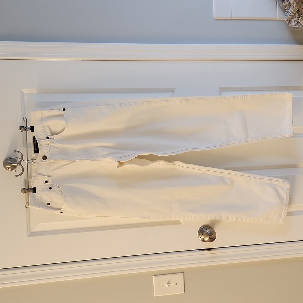Eddie Bauer white jeans.